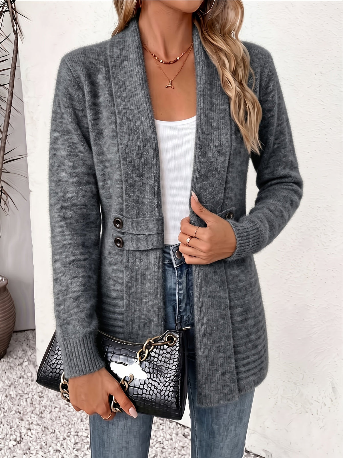 DAMES CARDIGAN MET OPEN VOORKANT