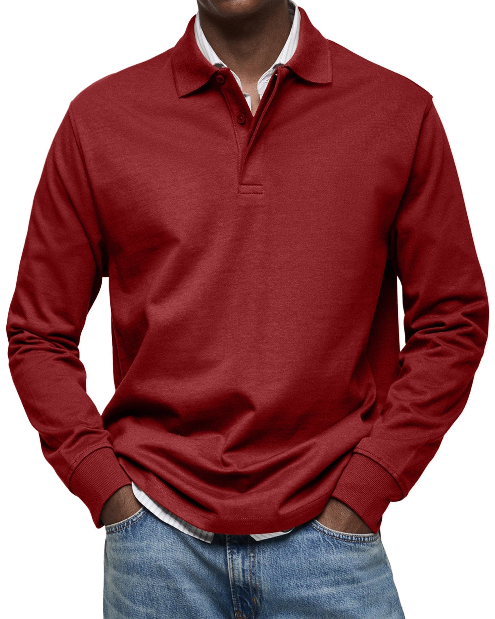 LUXE POLO MET LANGE MOUWEN