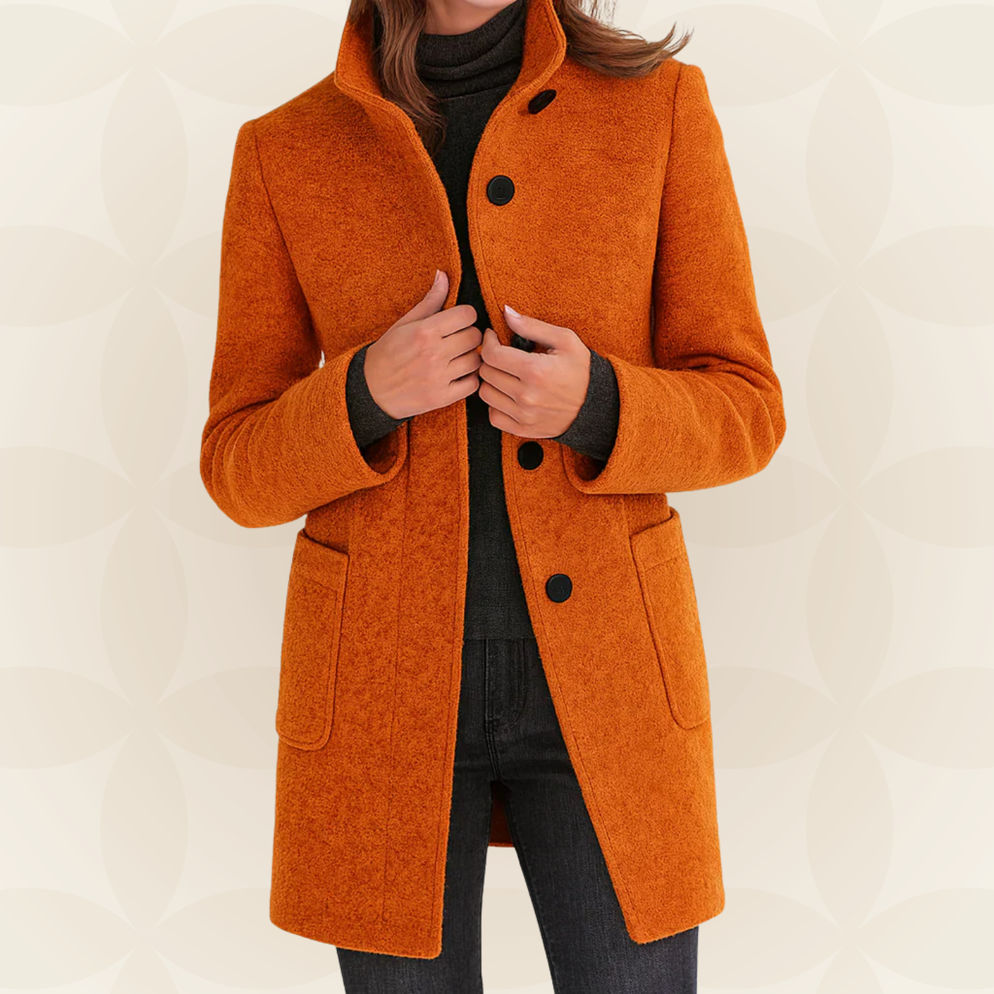 Damesjas met Hoge Kraag – Comfortabele Herfstjas