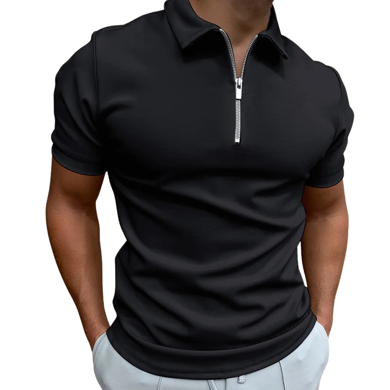 MODERNE POLO MET HALFLANGE RITS