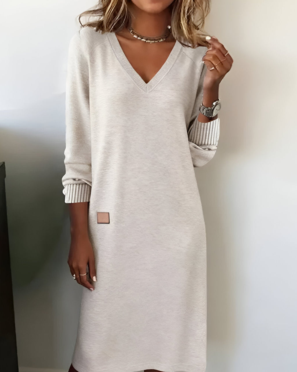 Zachte Gebreide Jurk Dames – Warme Herfst Knitjurk