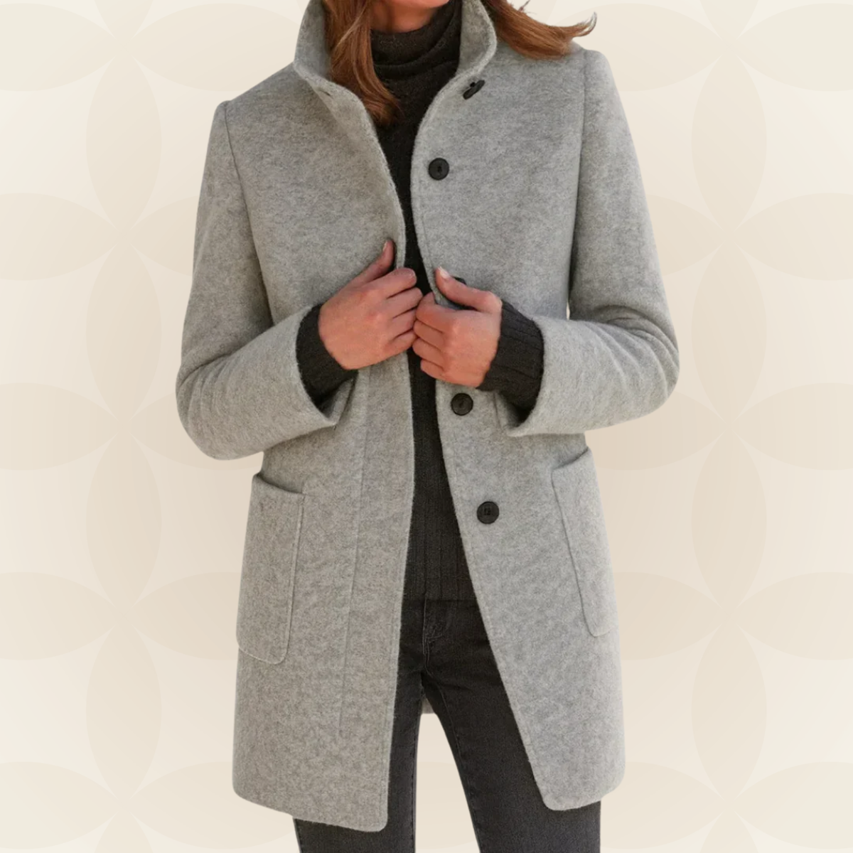 Damesjas met Hoge Kraag – Comfortabele Herfstjas