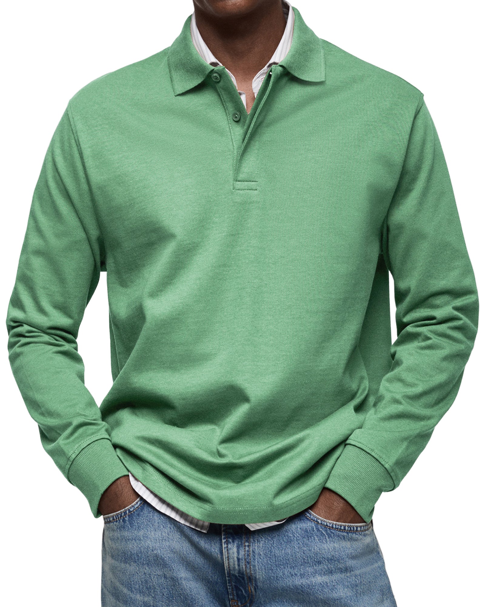 LUXE POLO MET LANGE MOUWEN