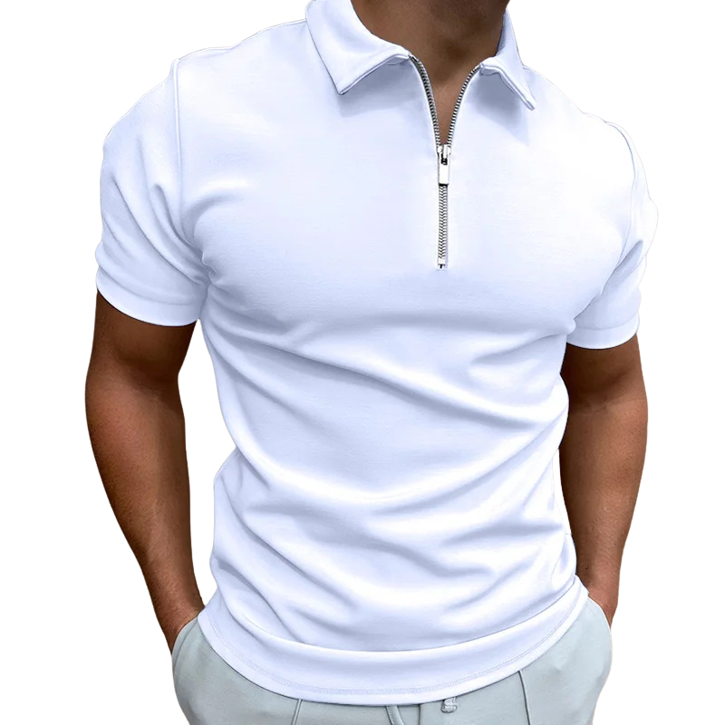 MODERNE POLO MET HALFLANGE RITS