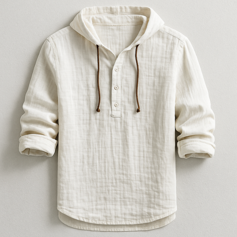 LINEN HOODIE VOOR HEREN