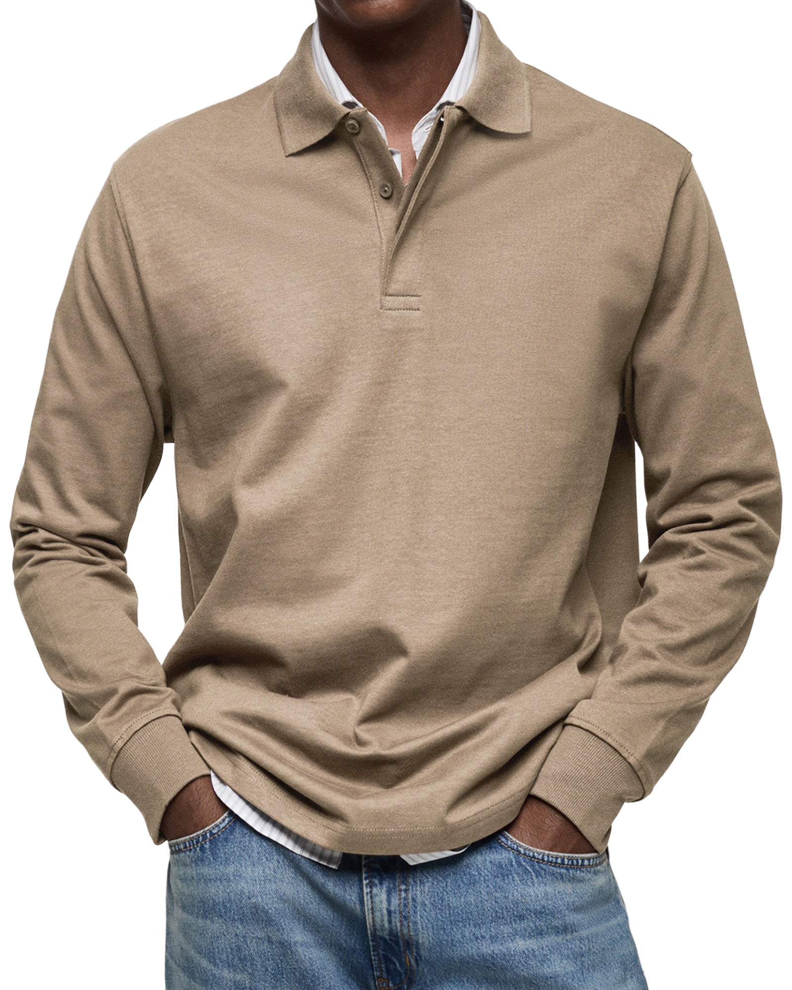LUXE POLO MET LANGE MOUWEN