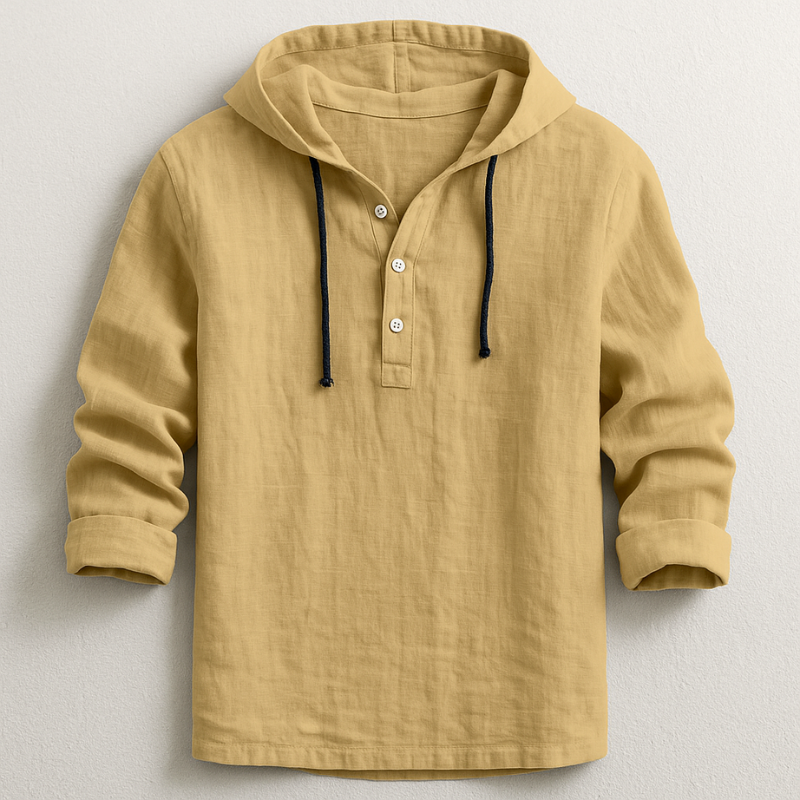 LINEN HOODIE VOOR HEREN