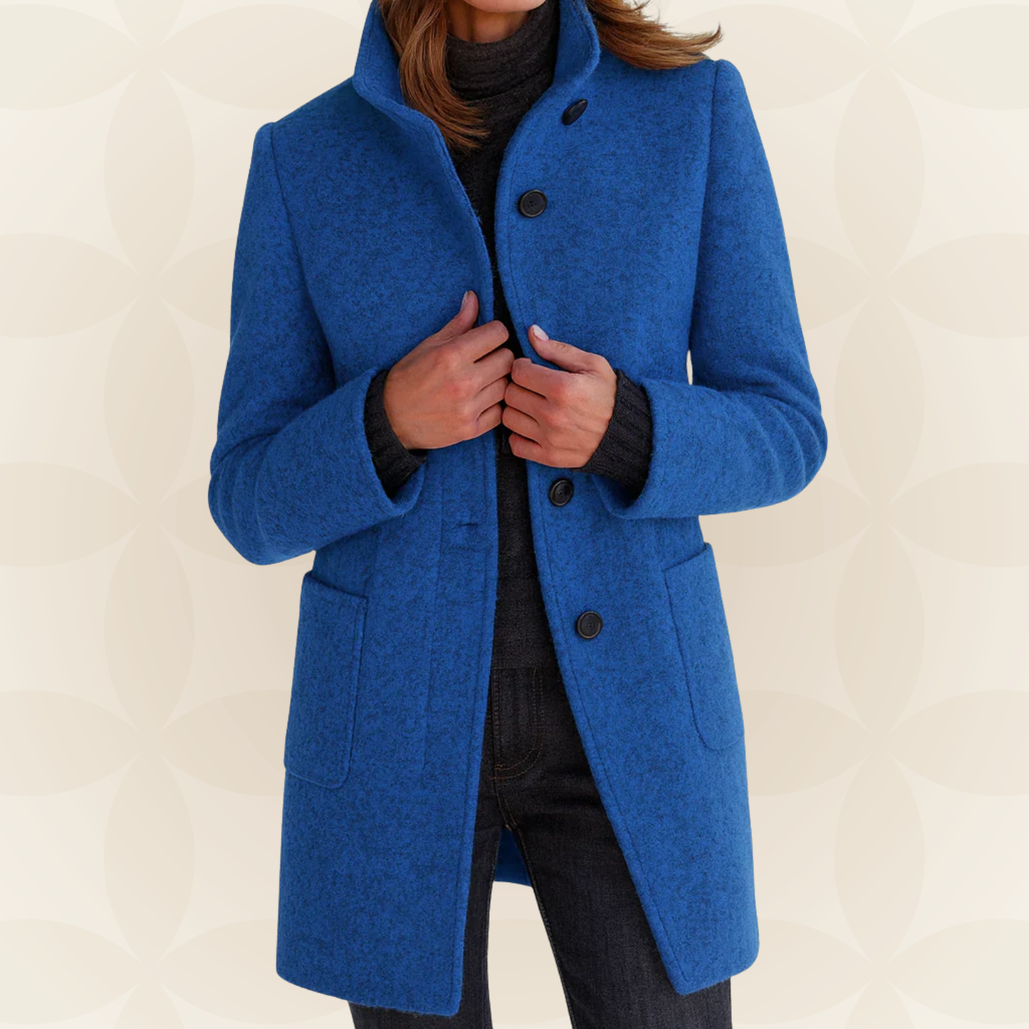 Damesjas met Hoge Kraag – Comfortabele Herfstjas