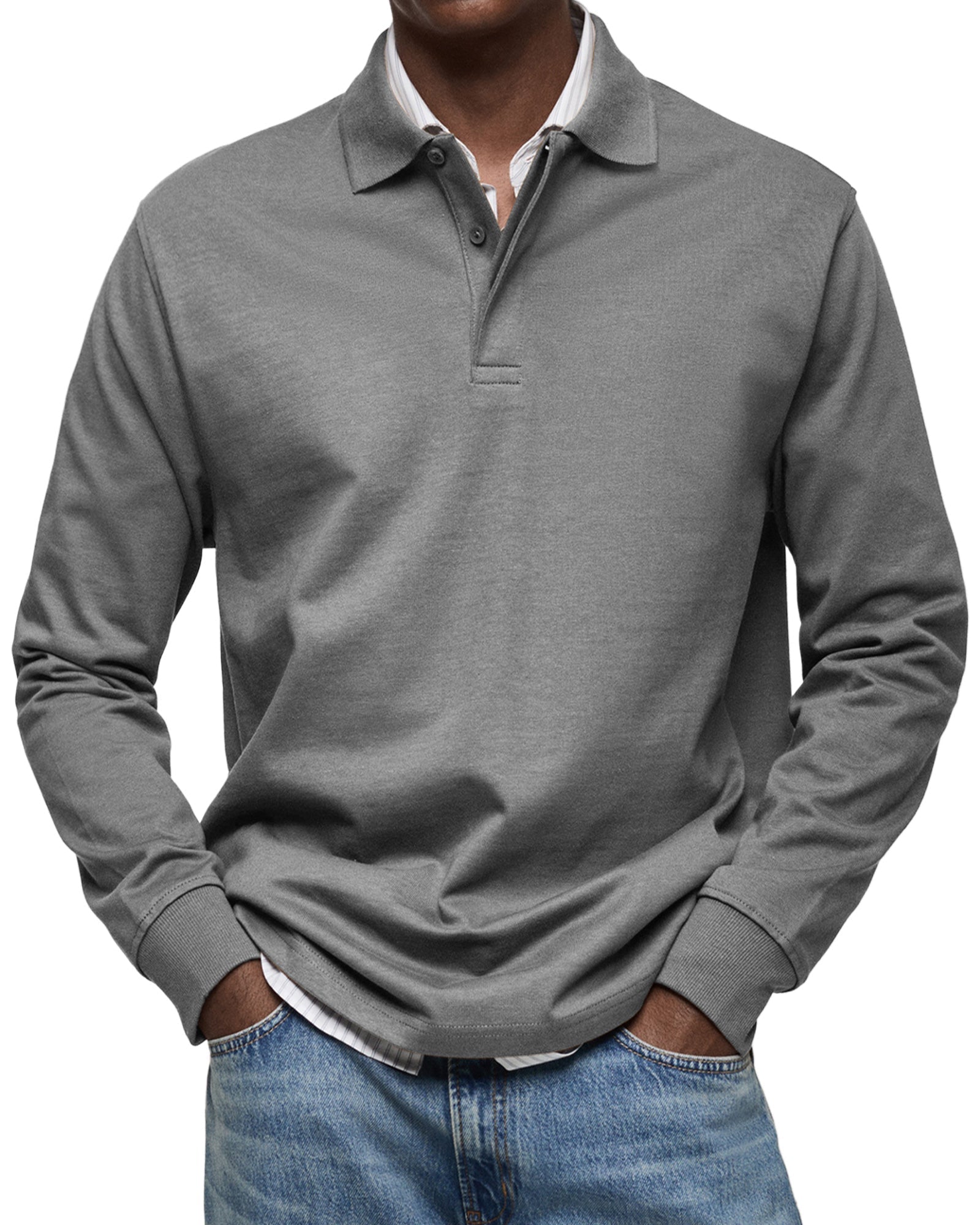 LUXE POLO MET LANGE MOUWEN