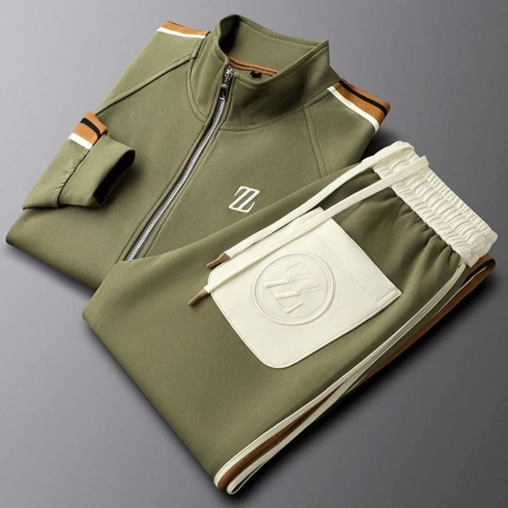 Gestreepte Tracksuit Heren – Casual Herfst Joggingpak
