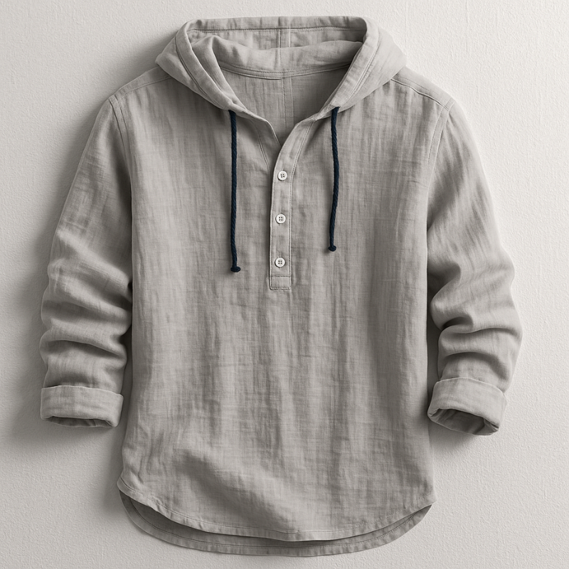LINEN HOODIE VOOR HEREN