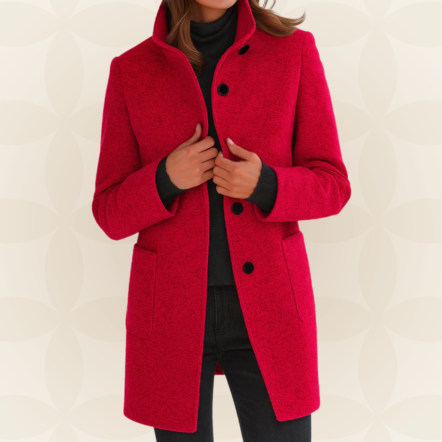 Damesjas met Hoge Kraag – Comfortabele Herfstjas