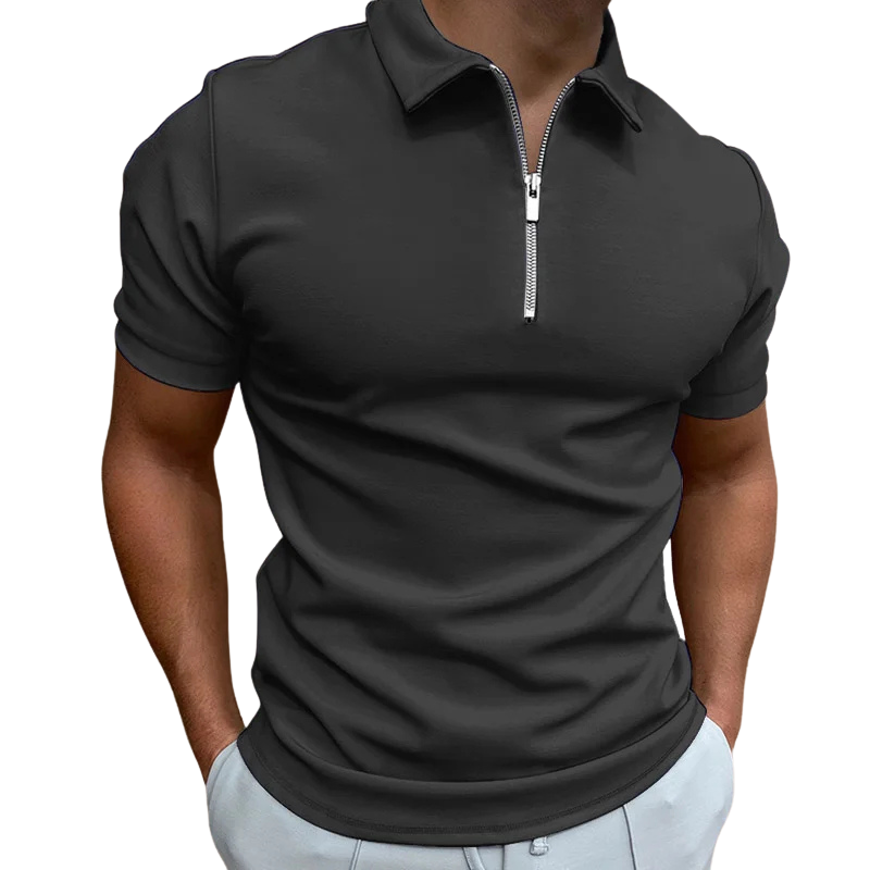 MODERNE POLO MET HALFLANGE RITS