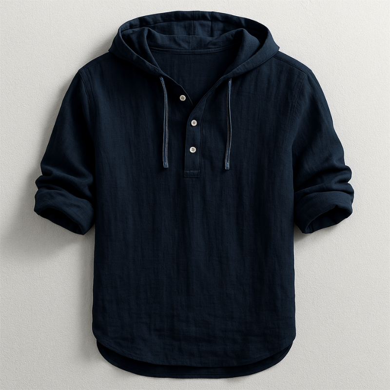 LINEN HOODIE VOOR HEREN