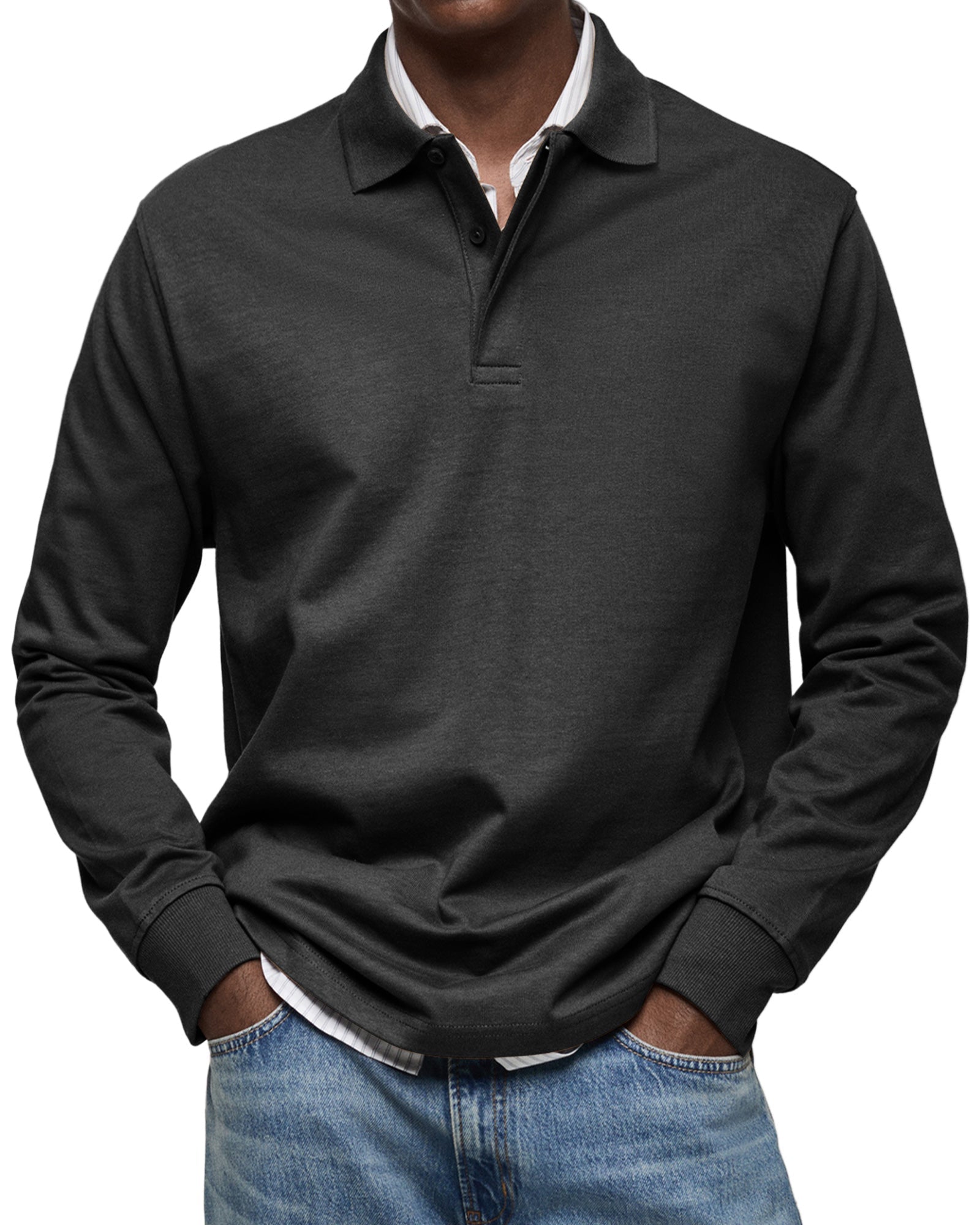 LUXE POLO MET LANGE MOUWEN