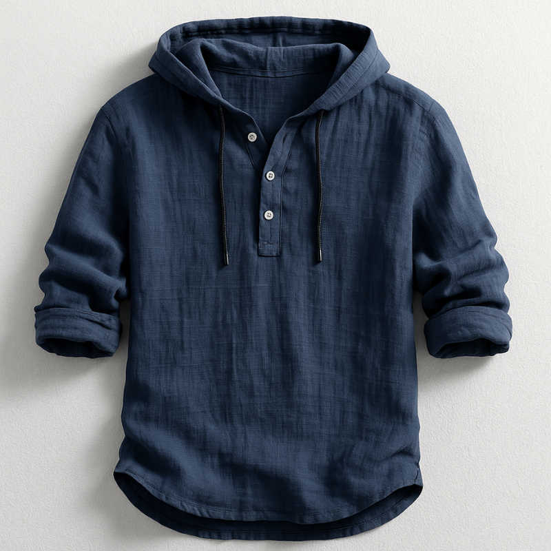 LINEN HOODIE VOOR HEREN