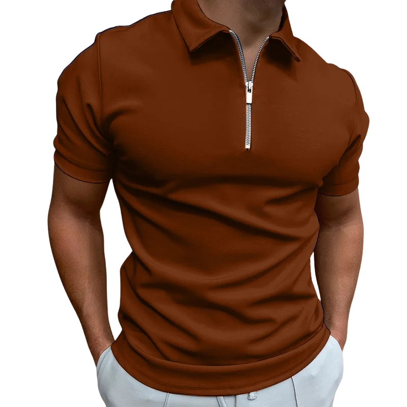 MODERNE POLO MET HALFLANGE RITS