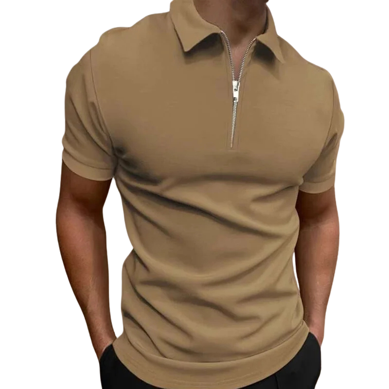 MODERNE POLO MET HALFLANGE RITS