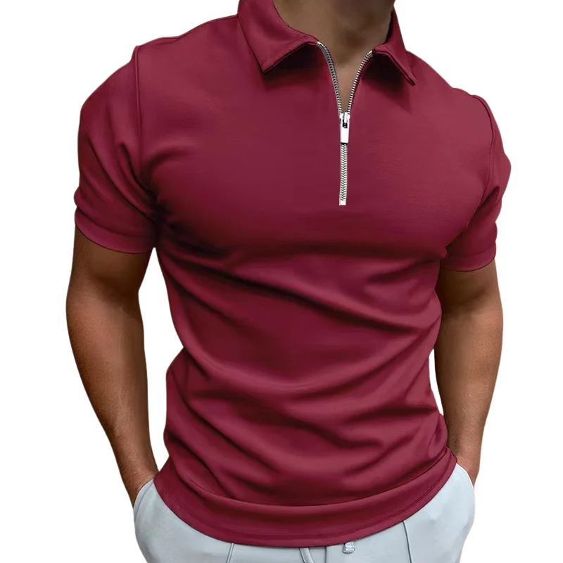 MODERNE POLO MET HALFLANGE RITS
