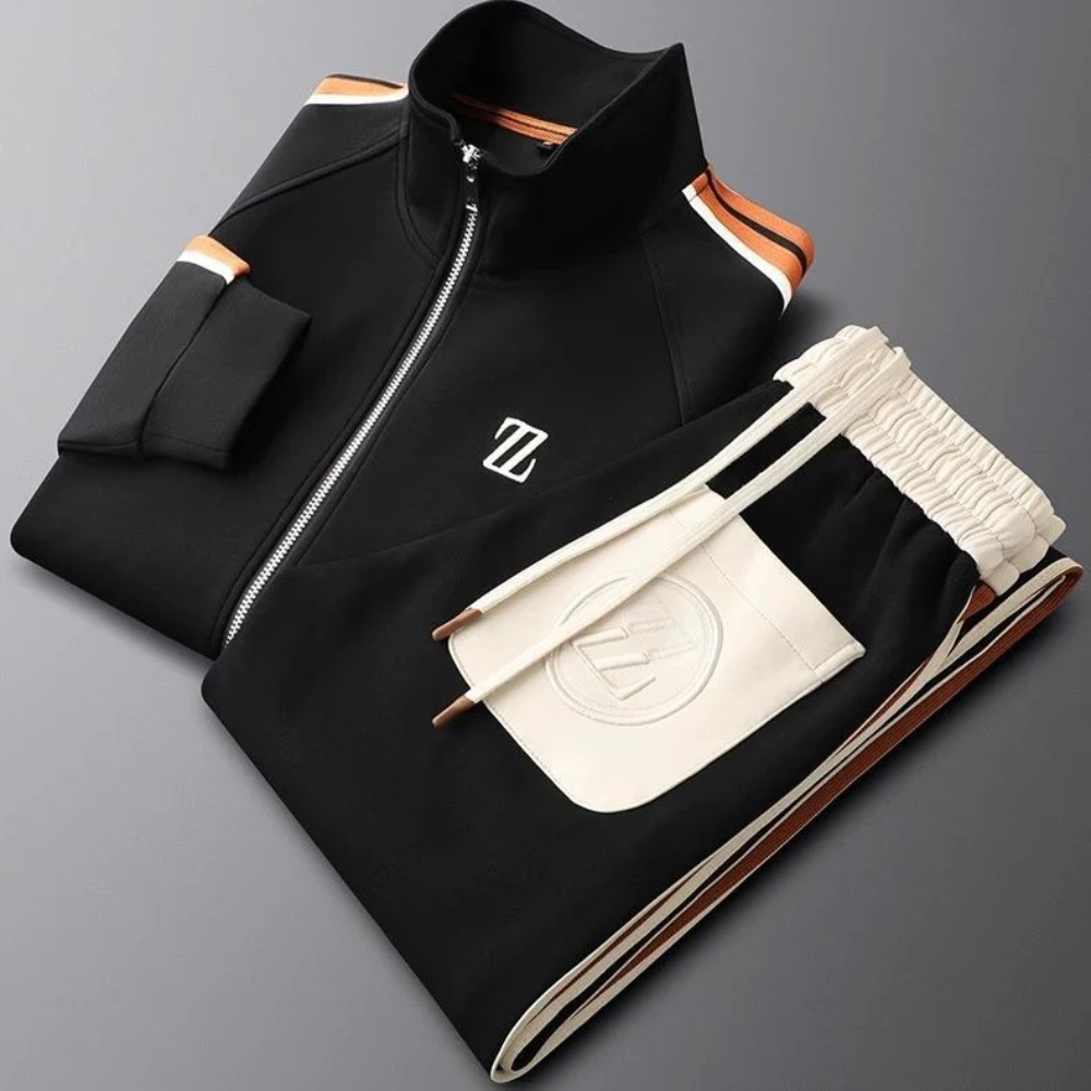 Gestreepte Tracksuit Heren – Casual Herfst Joggingpak