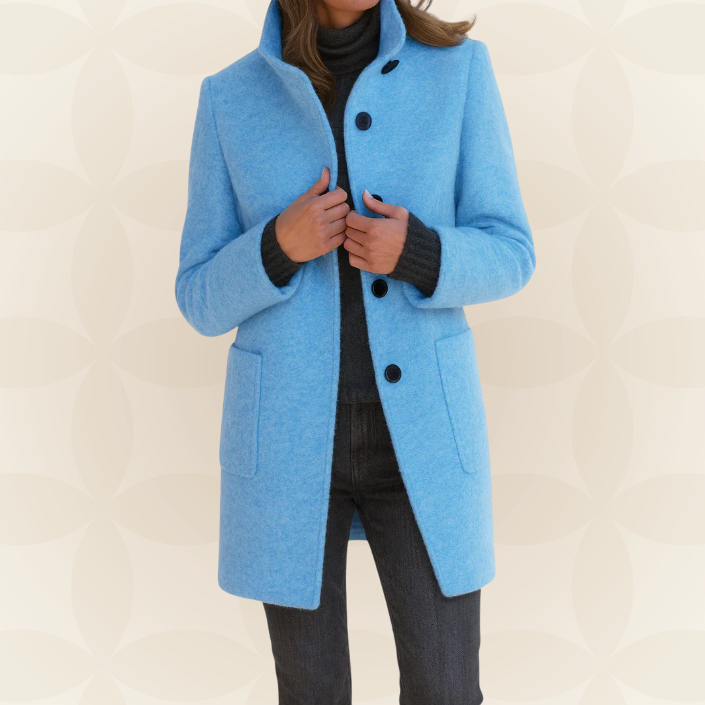 Damesjas met Hoge Kraag – Comfortabele Herfstjas