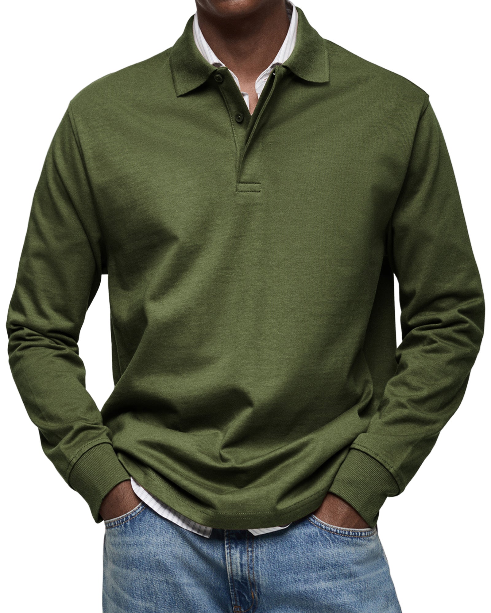 LUXE POLO MET LANGE MOUWEN