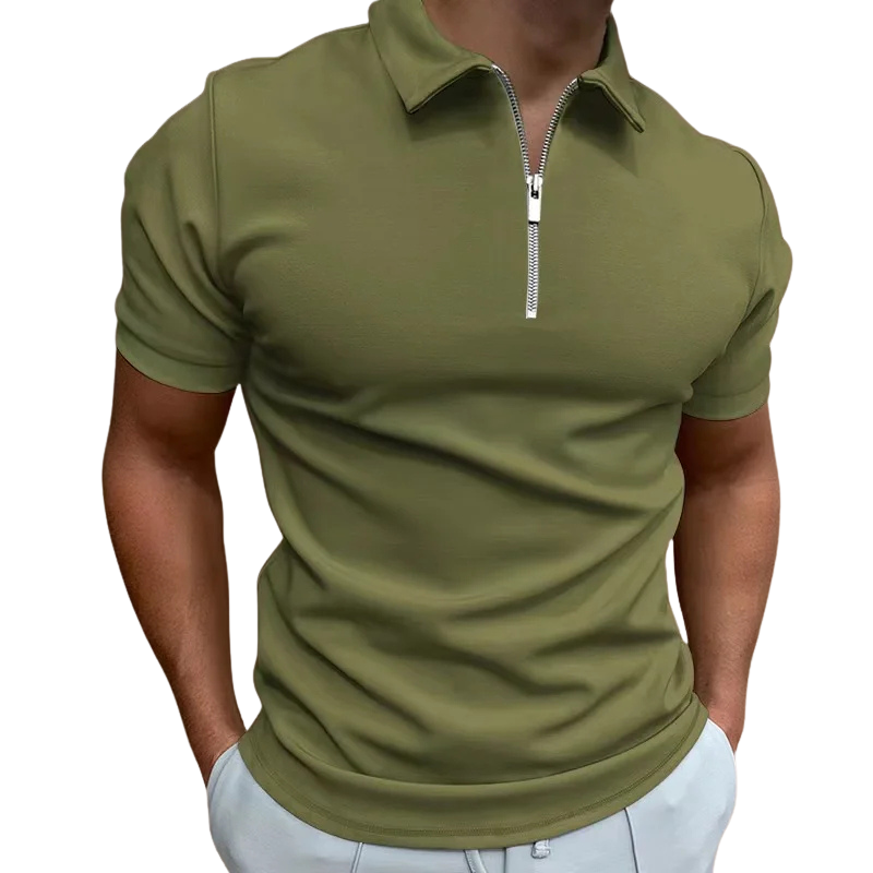 MODERNE POLO MET HALFLANGE RITS