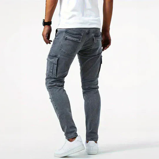 Cargo Jeans Heren – Slanke Herfst Jeans met Zakken