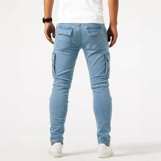 Cargo Jeans Heren – Slanke Herfst Jeans met Zakken