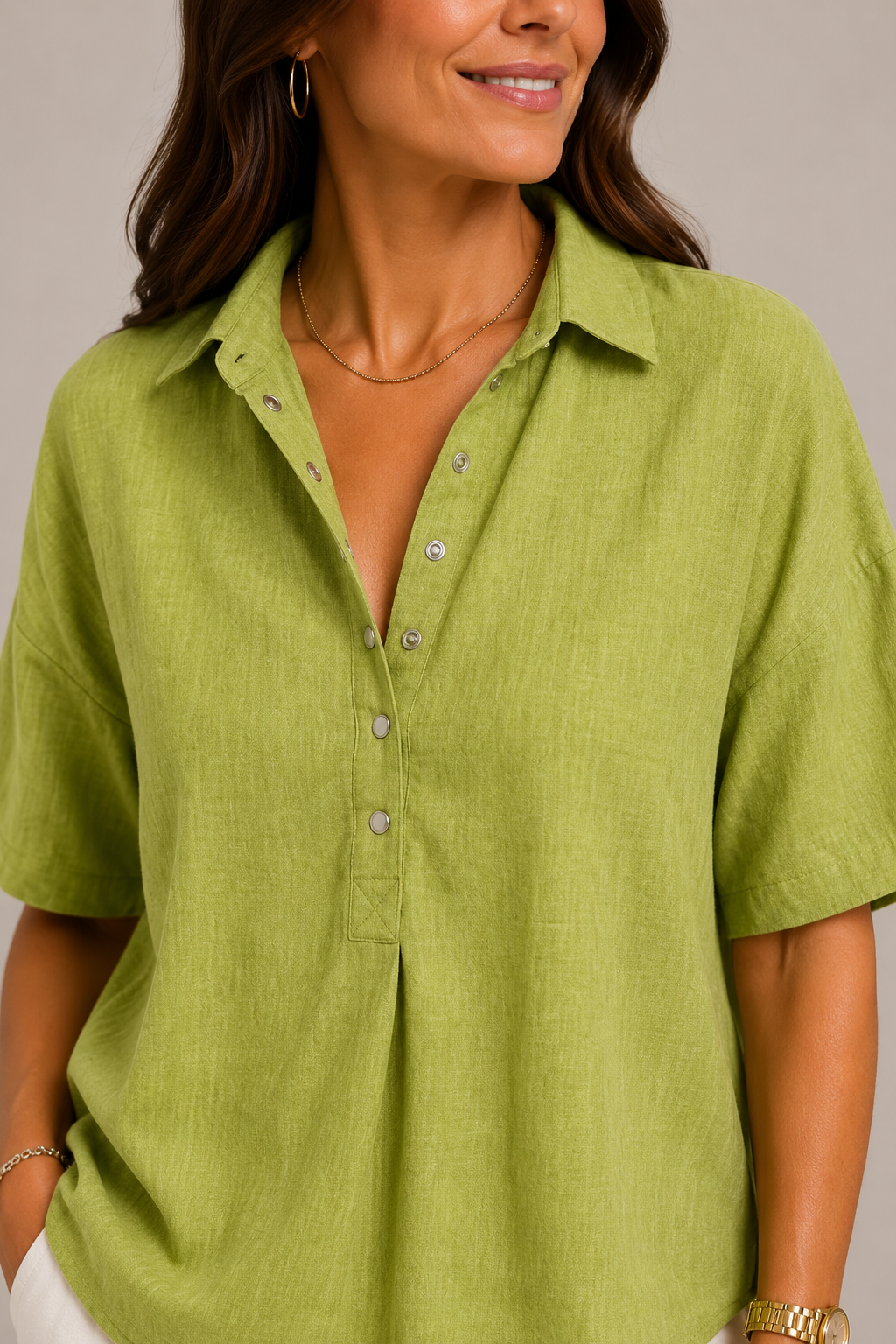 Camille Tijdloze Linnen Blouse