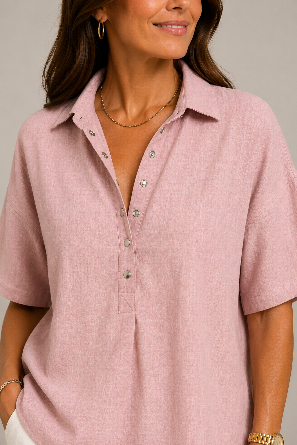 Camille Tijdloze Linnen Blouse