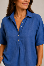 Camille Tijdloze Linnen Blouse