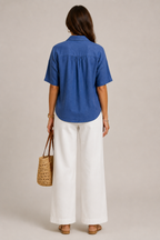 Camille Tijdloze Linnen Blouse