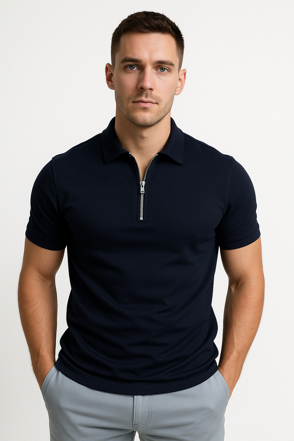 GREGORIO | MODERNE POLO MET HALFLANGE RITS