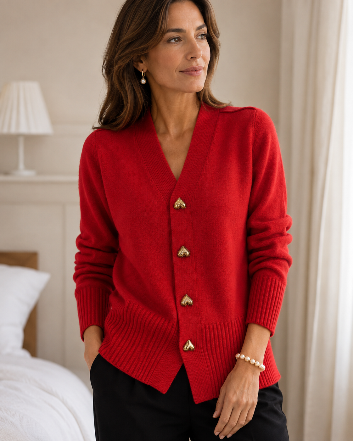 Stijlvol Gebreid Dames Vest - Warme Herfst Cardigan Met Knopen