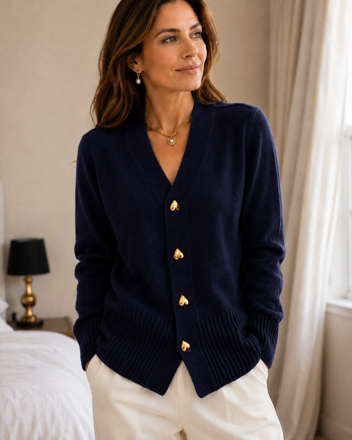 Stijlvol Gebreid Dames Vest - Warme Herfst Cardigan Met Knopen
