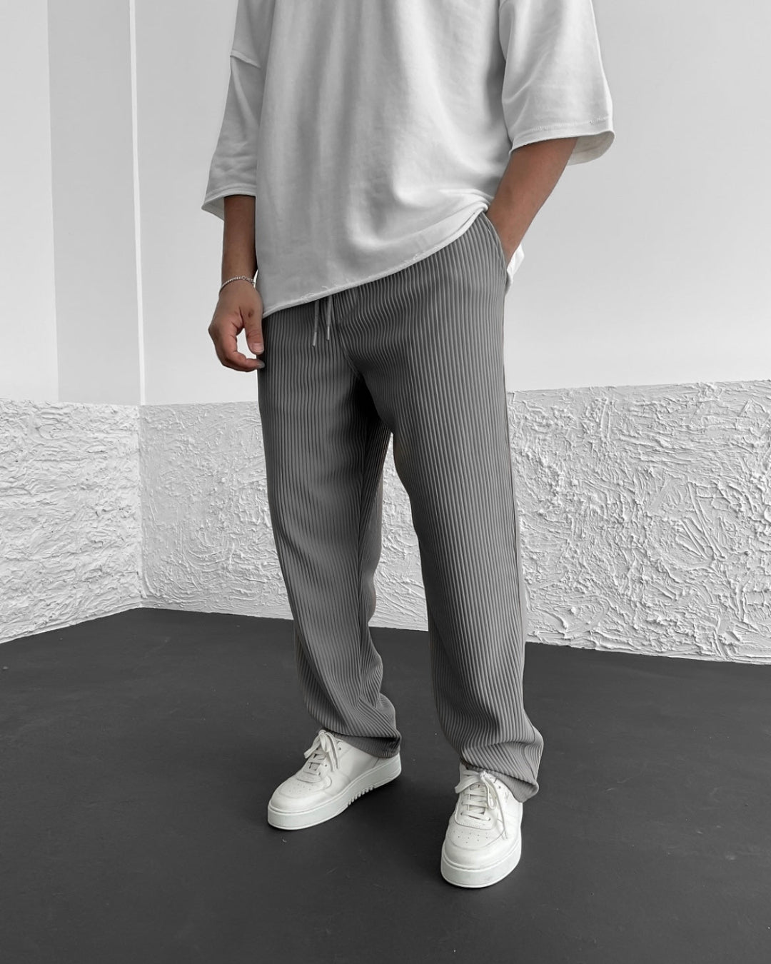 Luxe Rib Trousers in Relaxed Fit