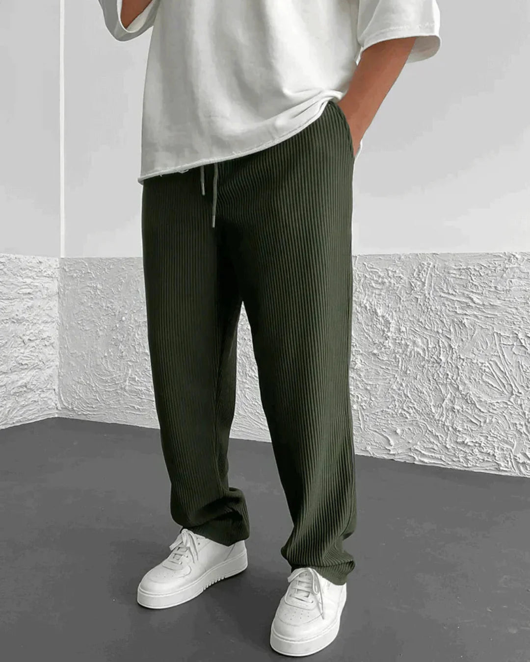 Luxe Rib Trousers in Relaxed Fit