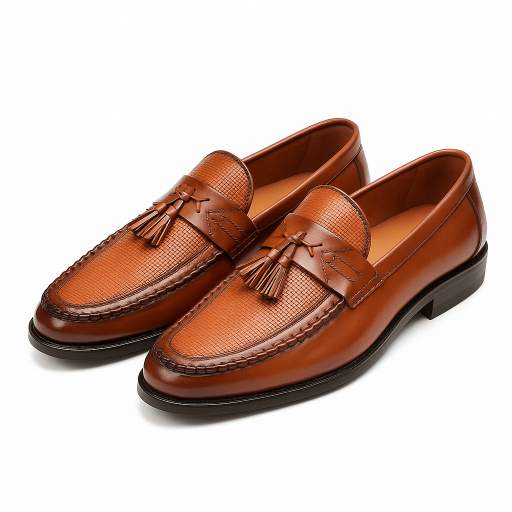 Heren Geweven Tassel Loafers – Klassieke Instap Elegant