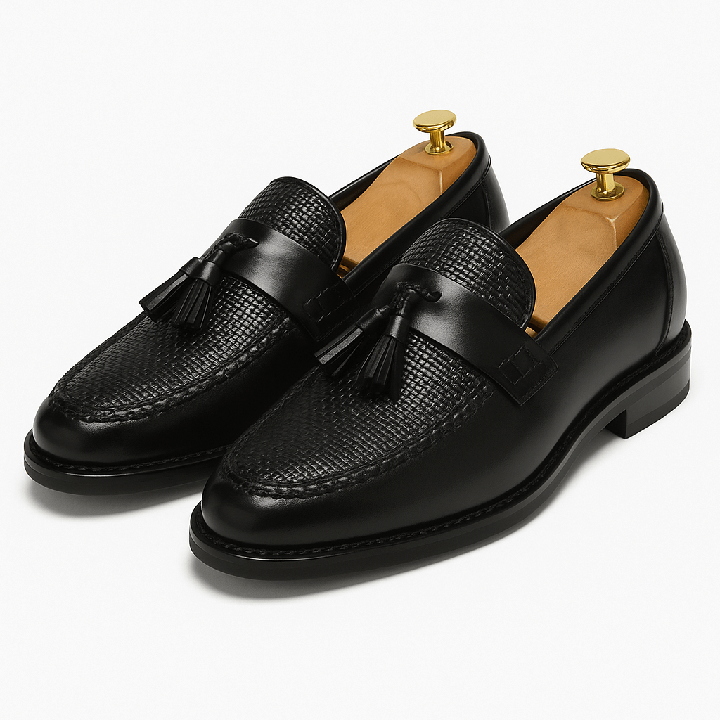Heren Geweven Tassel Loafers – Klassieke Instap Elegant