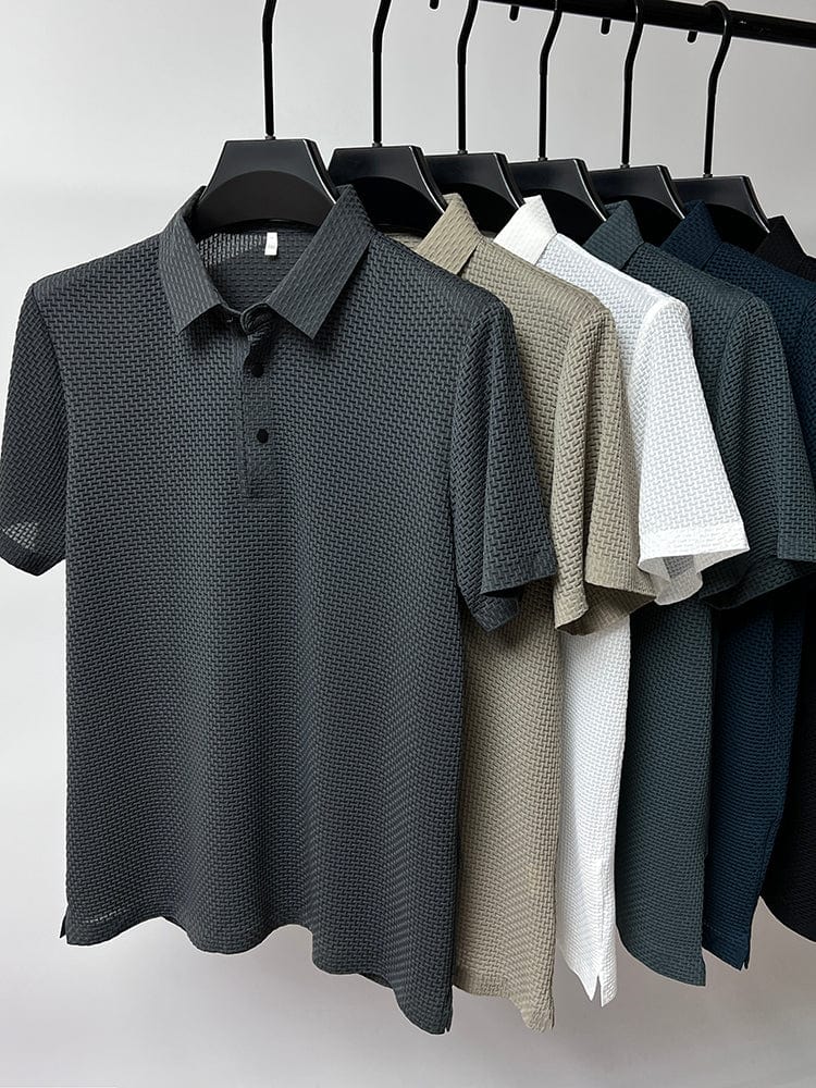 AERON – Luxe Mesh Polo voor Heren
