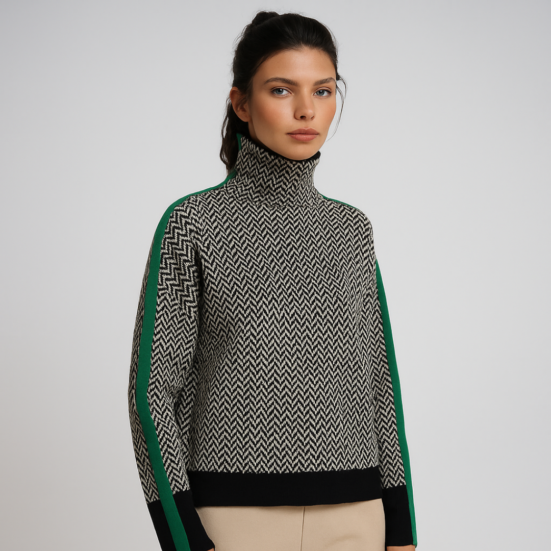 Coltrui Dames met Print – Warme Herfsttrui met Opdruk
