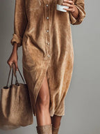 Moderne Damesjurk Herfst – Strakke Minimalistische Look