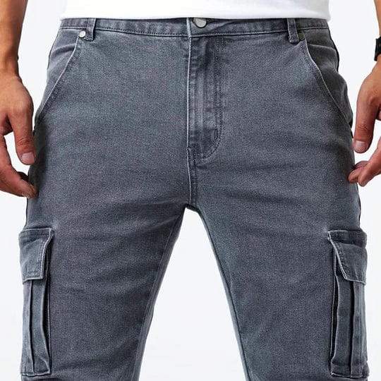 Cargo Jeans Heren – Slanke Herfst Jeans met Zakken