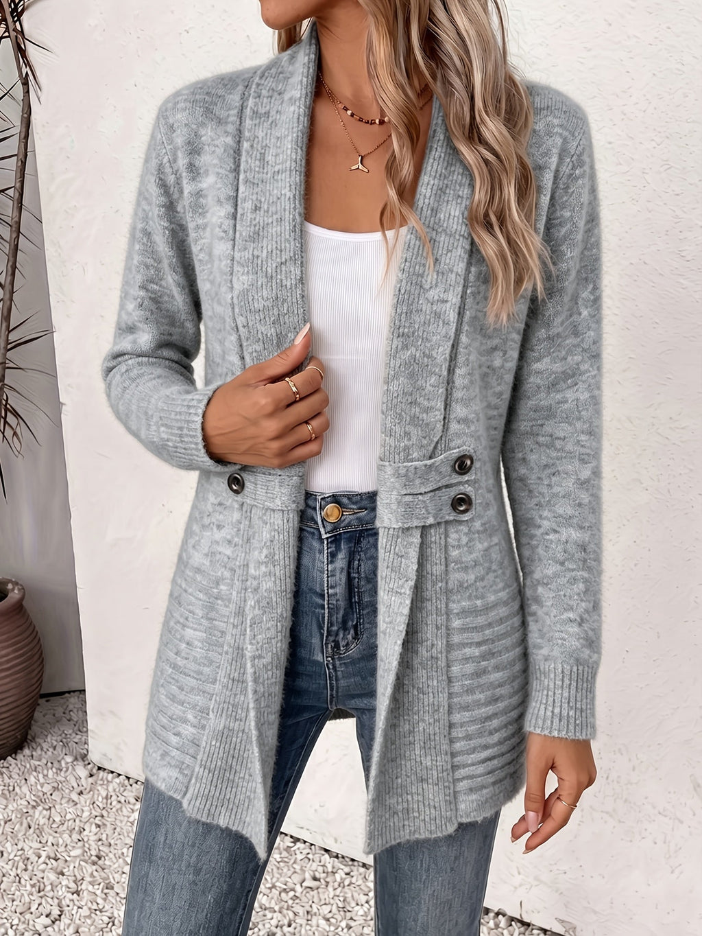 DAMES CARDIGAN MET OPEN VOORKANT