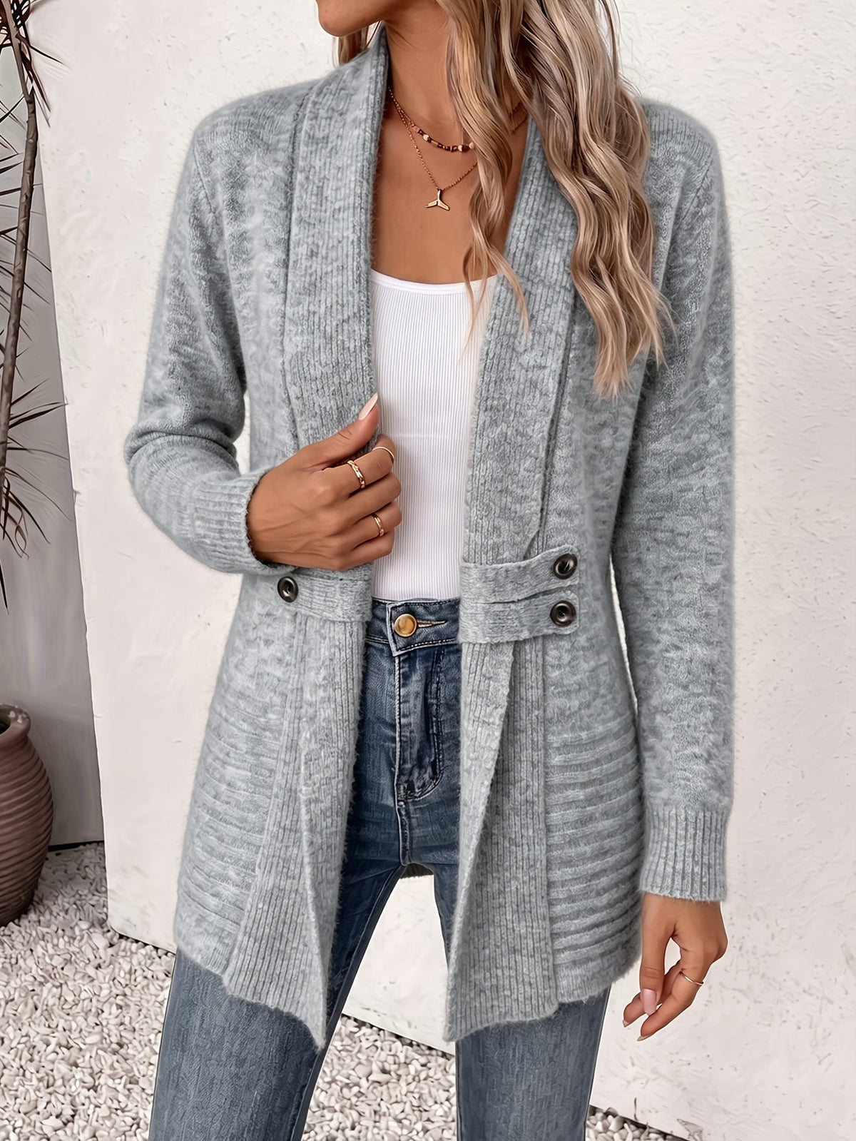 DAMES CARDIGAN MET OPEN VOORKANT