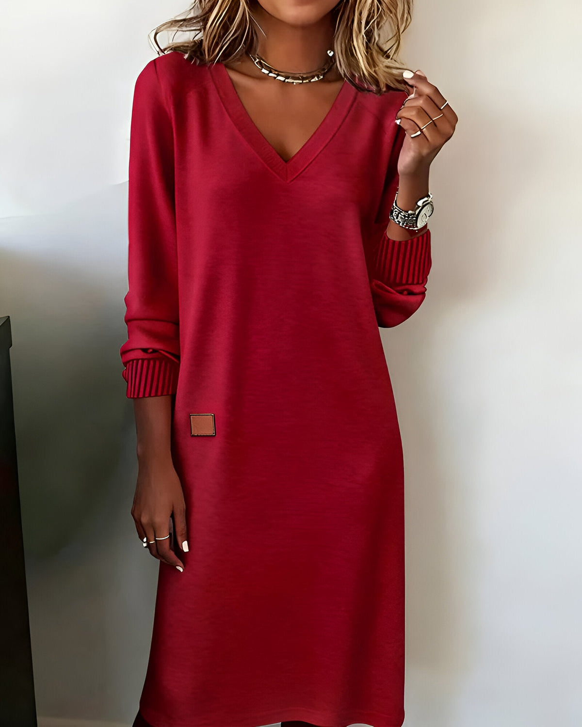 Zachte Gebreide Jurk Dames – Warme Herfst Knitjurk