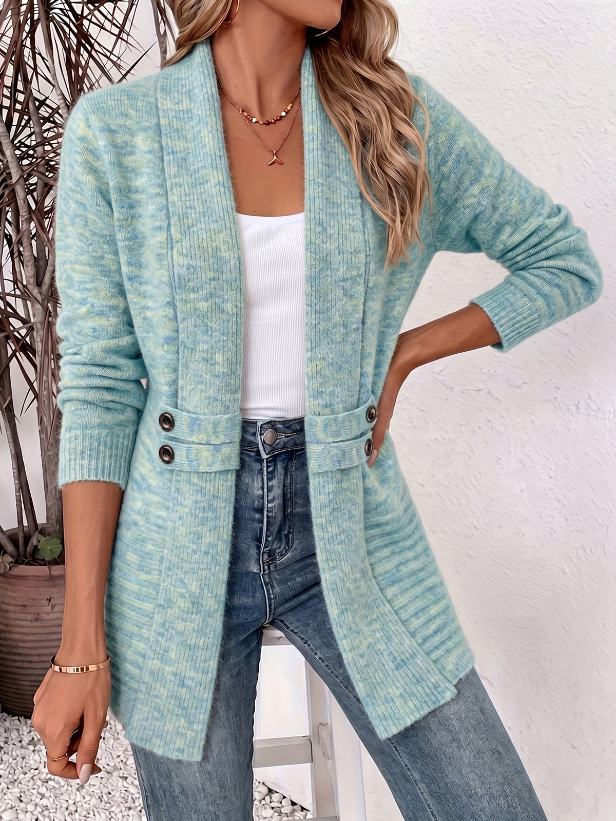 DAMES CARDIGAN MET OPEN VOORKANT