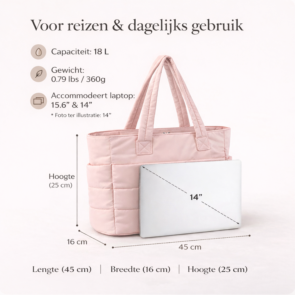 PuffyTote - Stijlvol, ruim én multifunctioneel