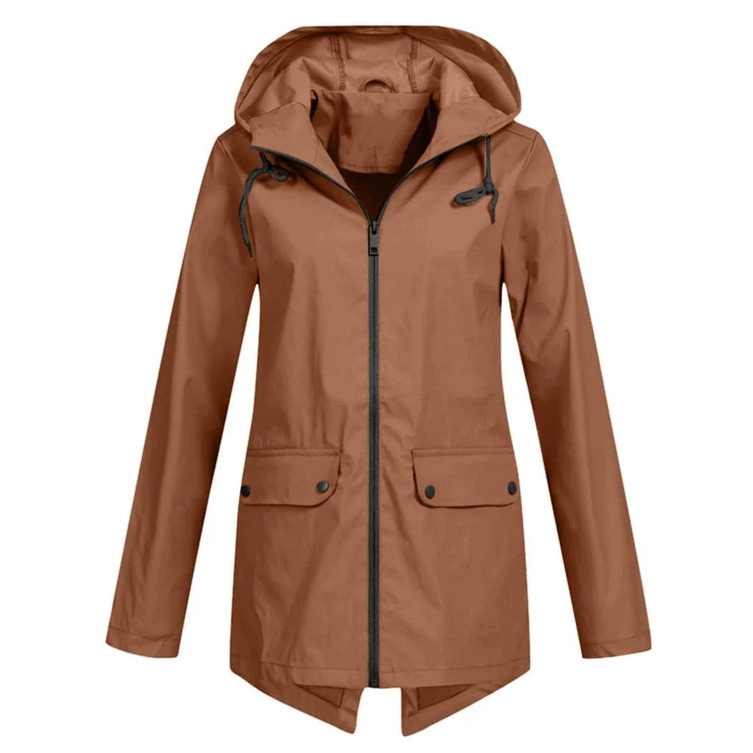 Regenjas Dames met Capuchon – Stijlvolle Herfst Regenjas